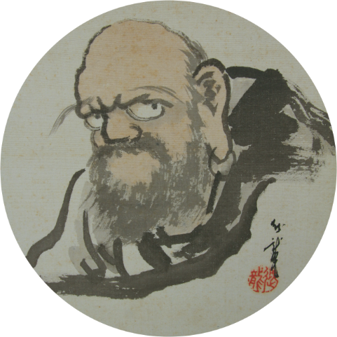 Japanische Tuschezeichnung mit Zen-Motiv – künstlerische Vorlage im Bereich Zubehör Bau