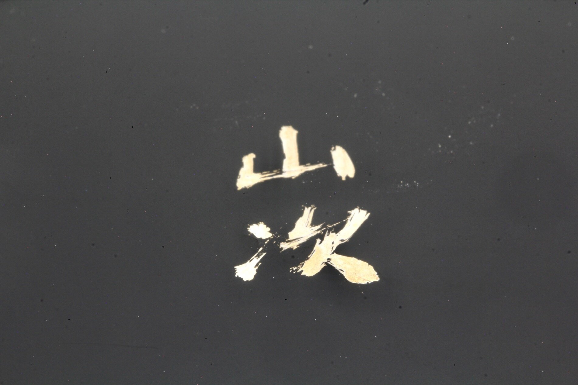 Edler Lackteller aus Japan – traditionelles Design mit Kranich und Kiefern in Gold