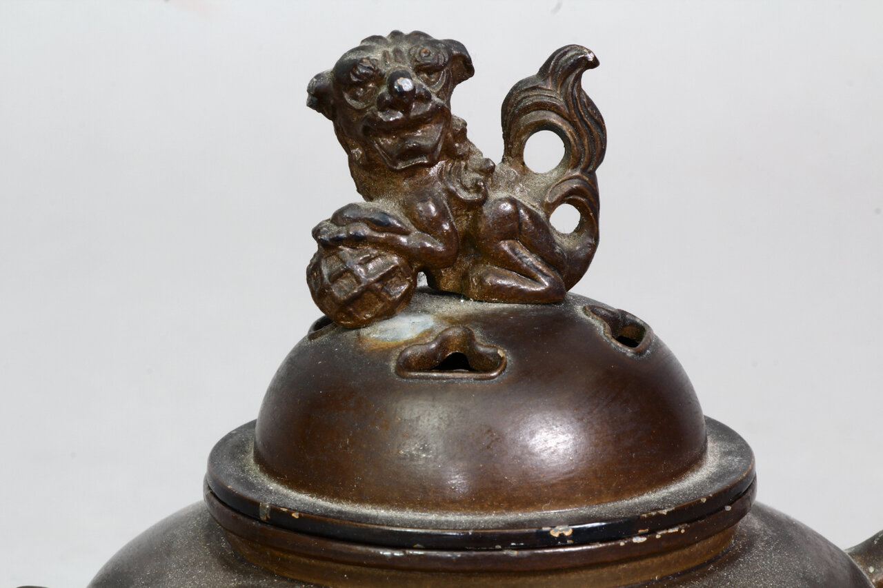 Antique Japanese incense burner made of zinc cast | Shoji Bau