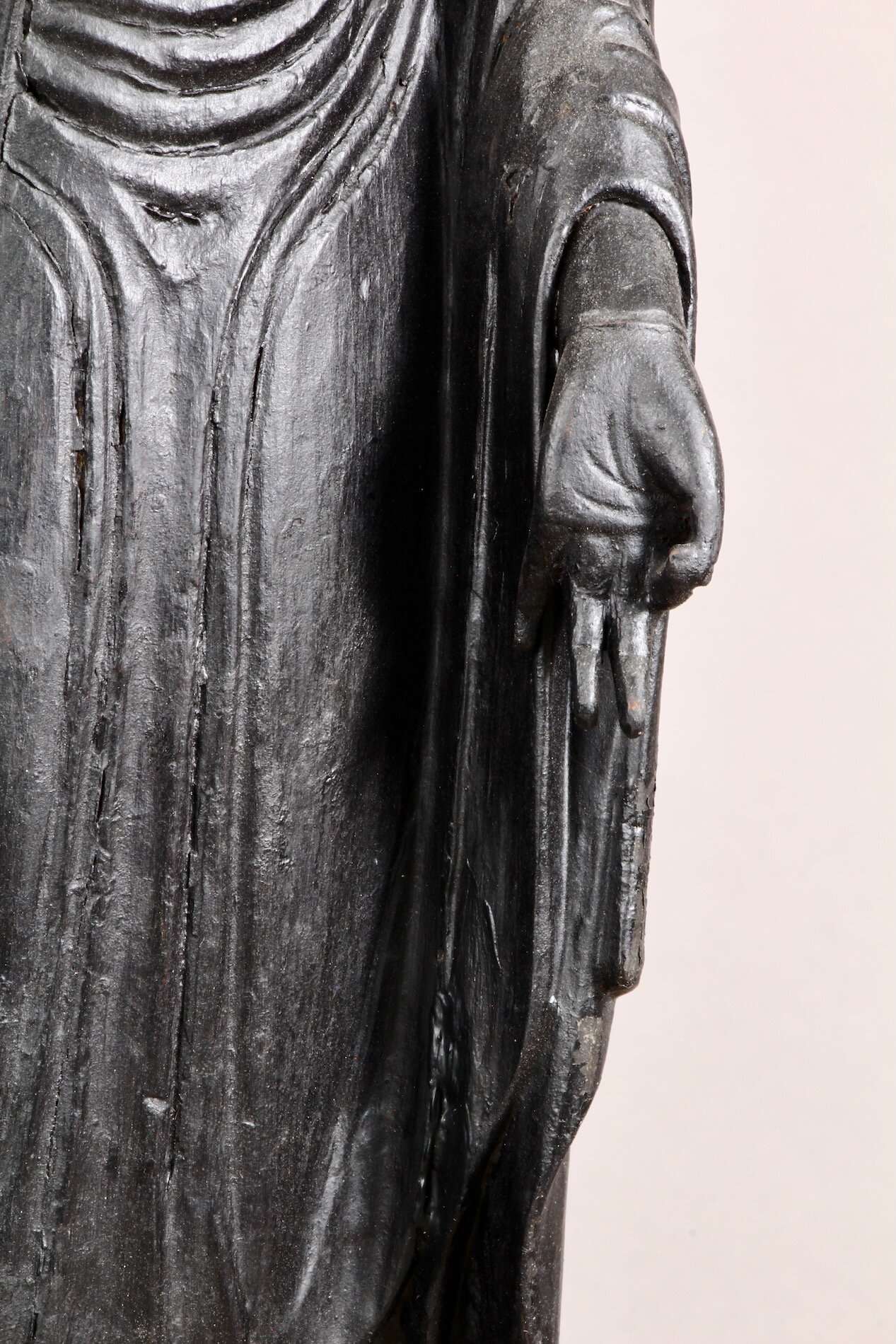 Feine Amida Nyorai Statue mit Lotusbasis und Strahlenkranz – spirituelle Skulptur aus Japan