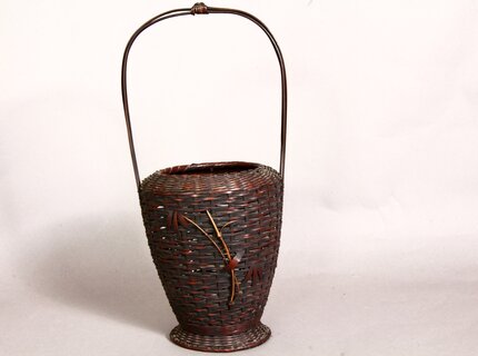Ikebana-Korb mit Metalldraht-Henkel Ikebana-Korb mit Metalldraht-Henkel