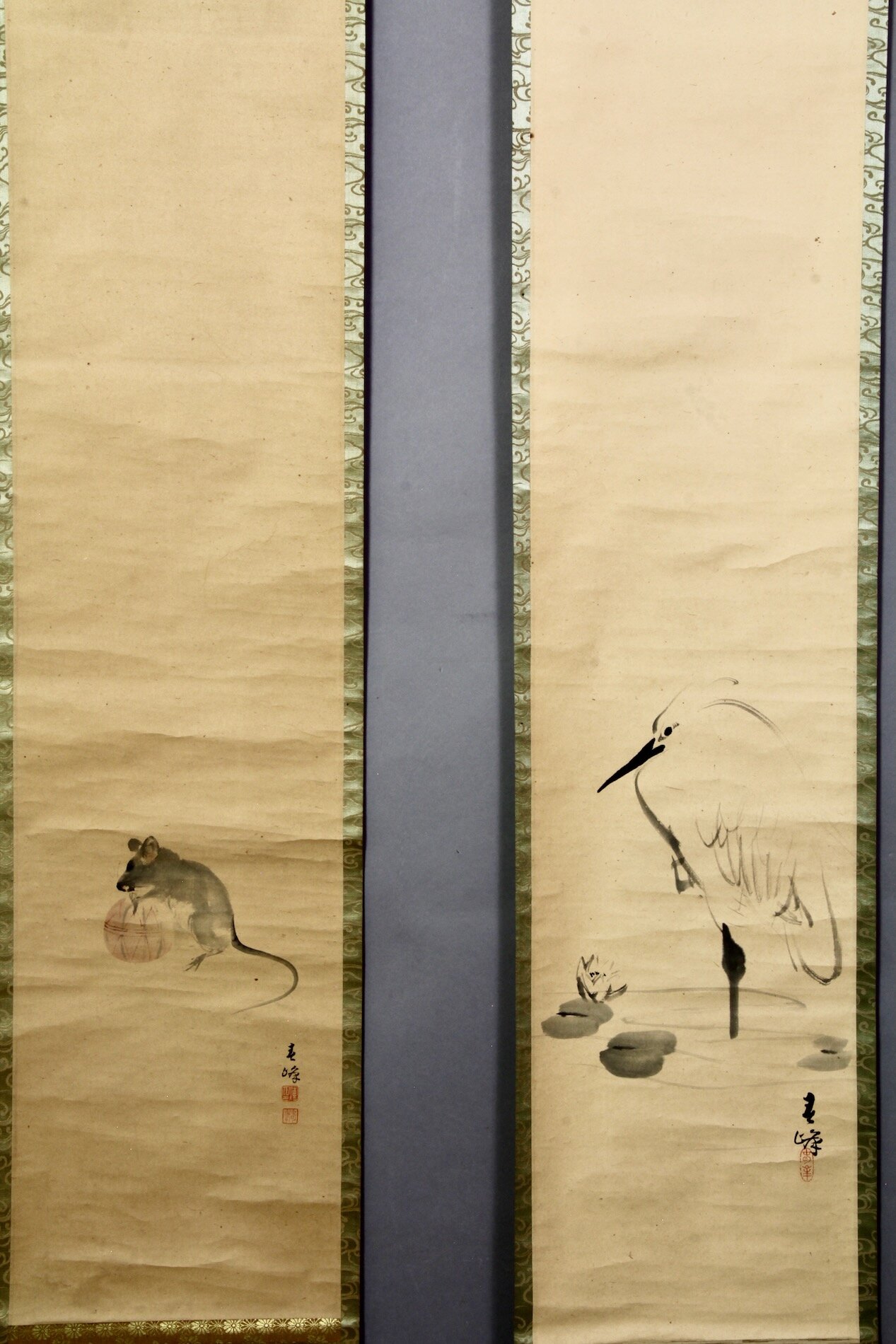 【しゅっpay】kakemono oldsea× koti しゅっpay】kakemono oldsea× koti Japanese Hanging Scroll Vtg