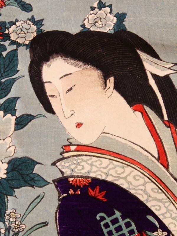 【しゅっpay】kakemono oldsea× koti Tiger Kakejiku Kakemono Hanging Scroll Art w/ Box W21xH73