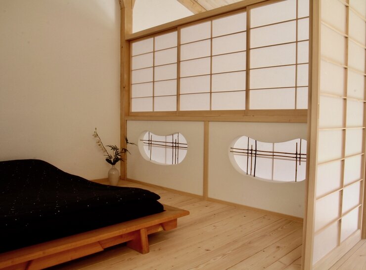 Japanische Einrichtung mit Shoji und Tatami
